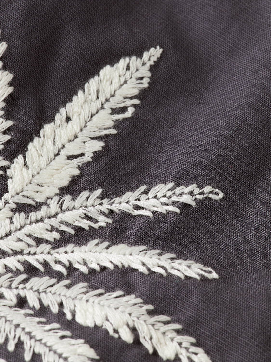 BELTED GILET WITH PALM EMBROIDERY