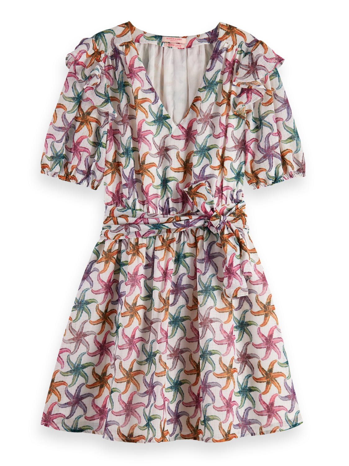 RUFFLED MINI DRESS
