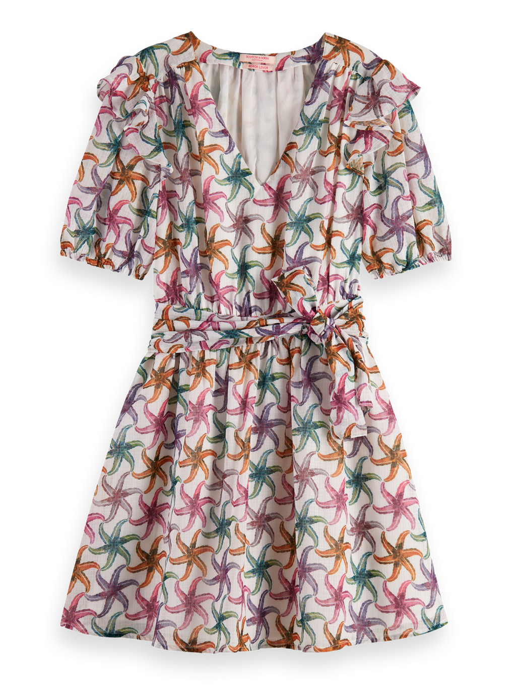 RUFFLED MINI DRESS