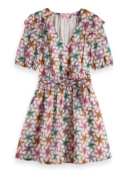 RUFFLED MINI DRESS – Scotch Soda Amsterdam - Main Image