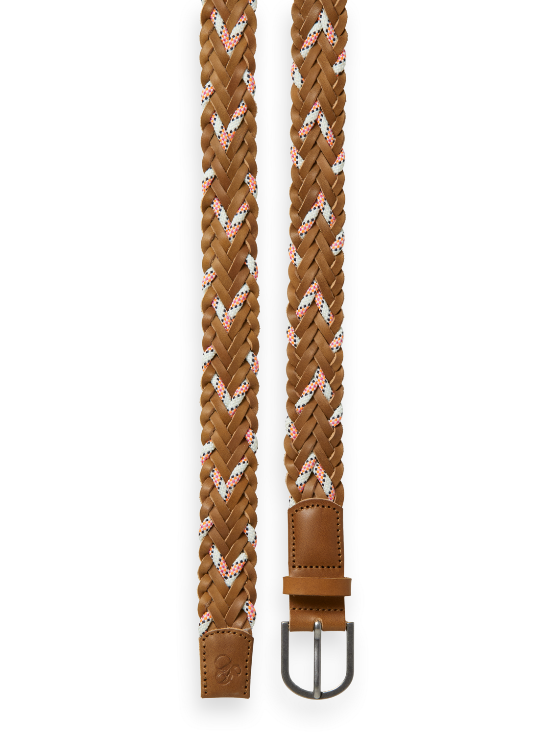BRAIDED LEATHER AND CORD BELT