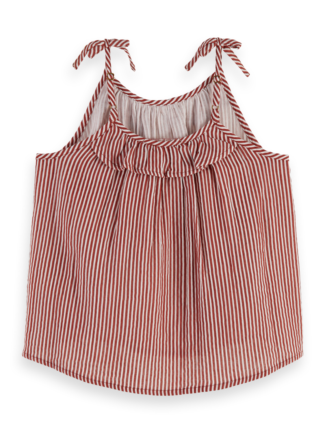 TIE DETAIL CRINKLE COTTON TANK
