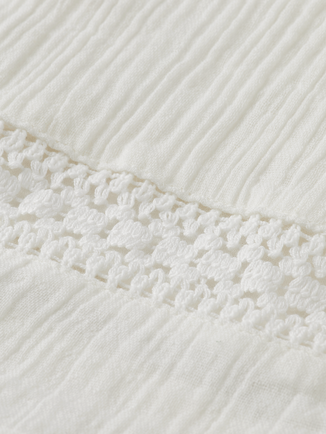 Girls LACE DETAIL CRINKLE COTTON TANK