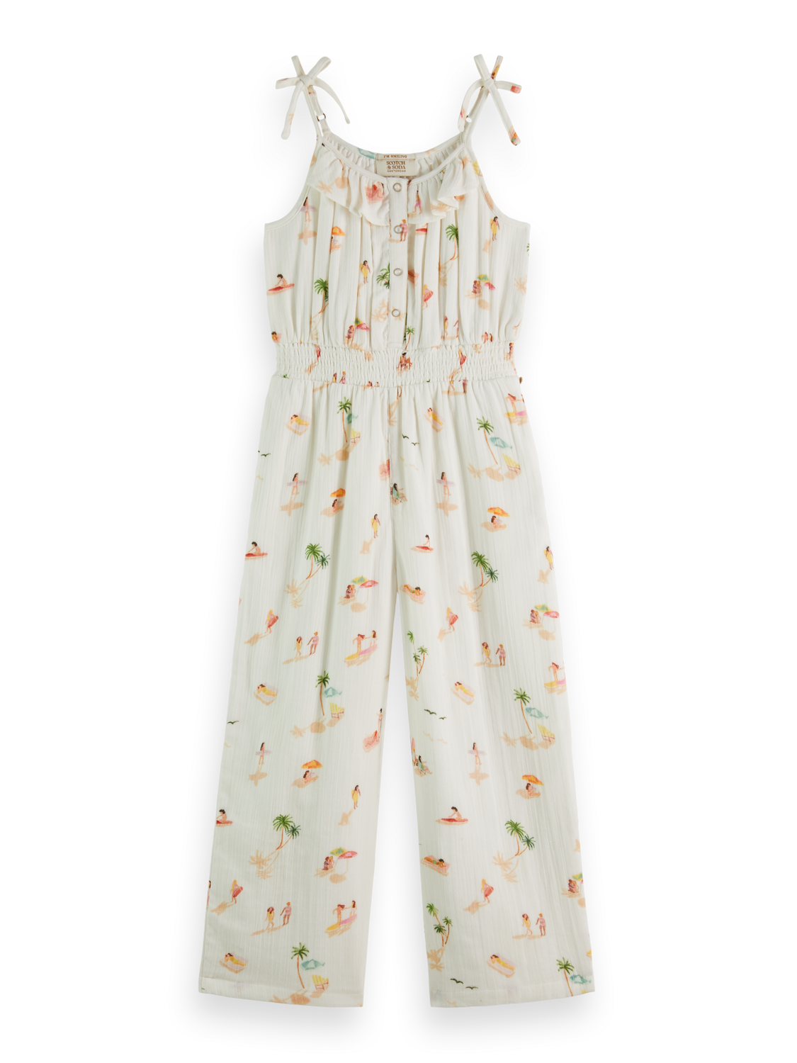 ALL-OVER PRINTED CRINKLE COTTON ALL-IN-ONE