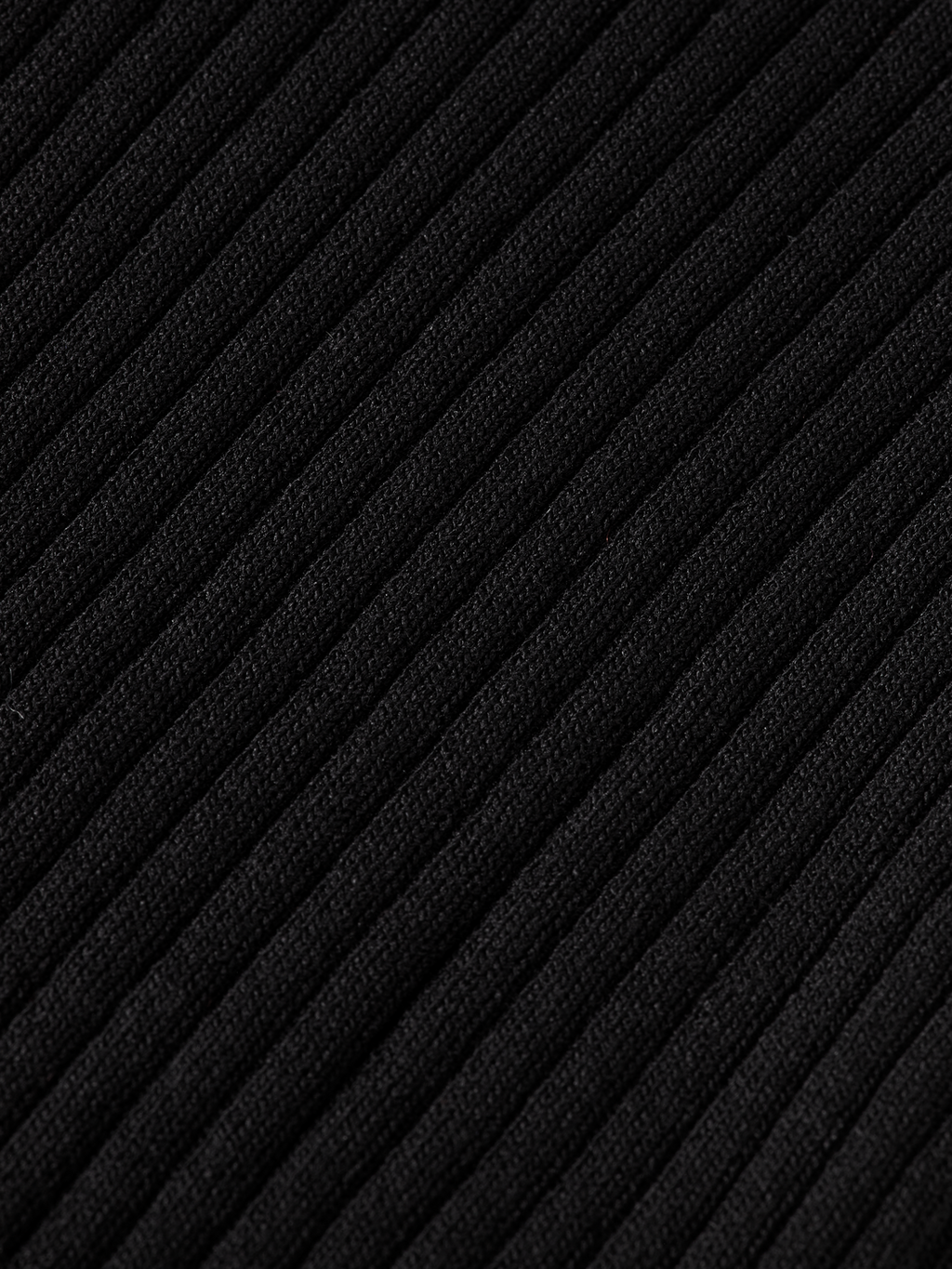 RIB COLLARED KNITTED TEE