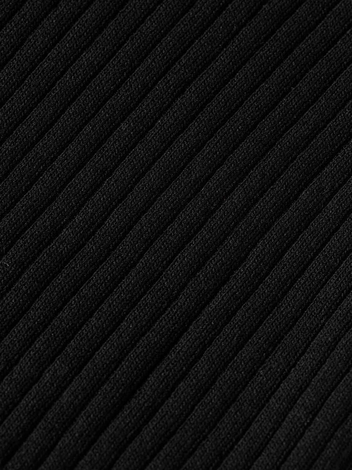 RIB COLLARED KNITTED TEE