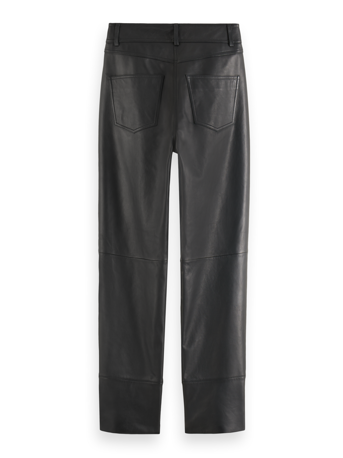 HIGH RISE STRAIGHT LEG LEATHER PANT
