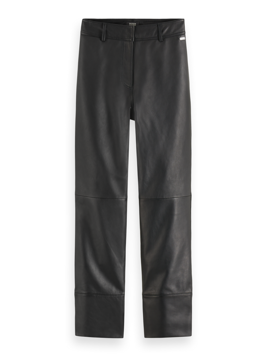 HIGH RISE STRAIGHT LEG LEATHER PANT