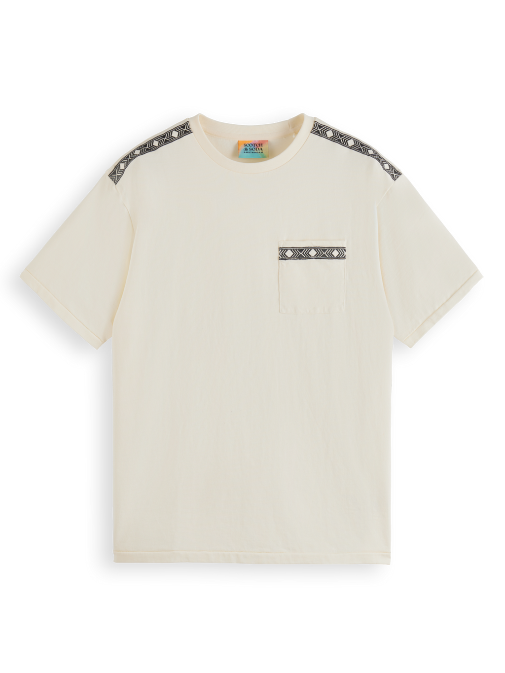 PLACED EMBROIDERY T-SHIRT
