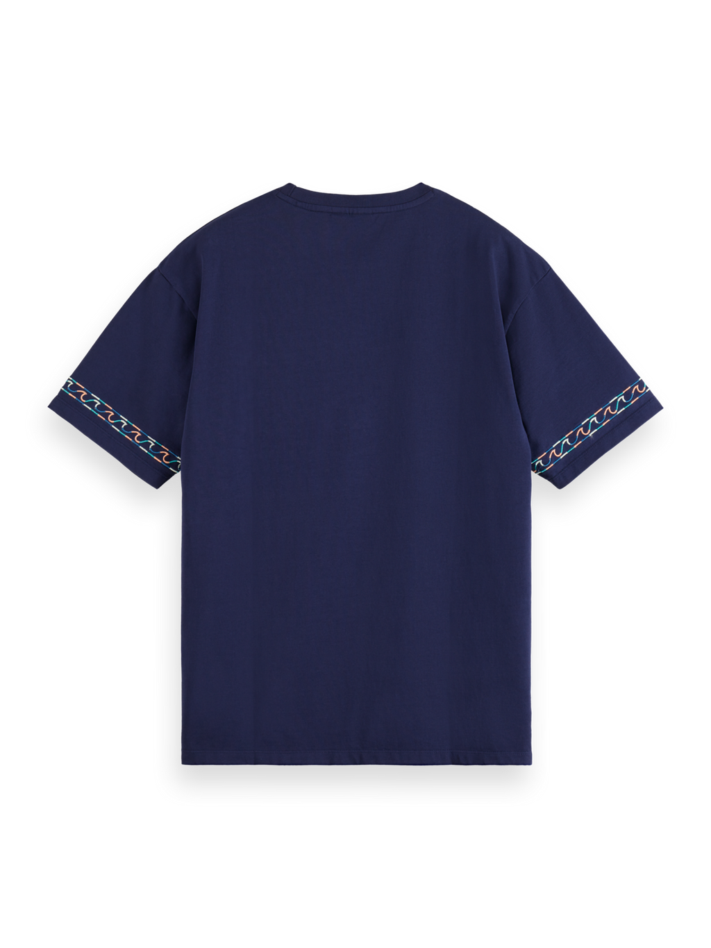T-Shirt mit platzierter Stickerei