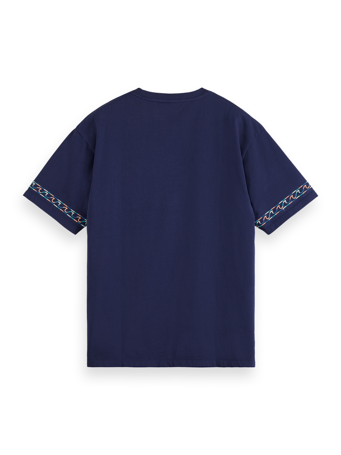 T-Shirt mit platzierter Stickerei
