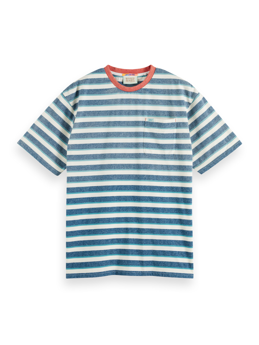 YARN DYE STRIPE POCKET T-SHIRT