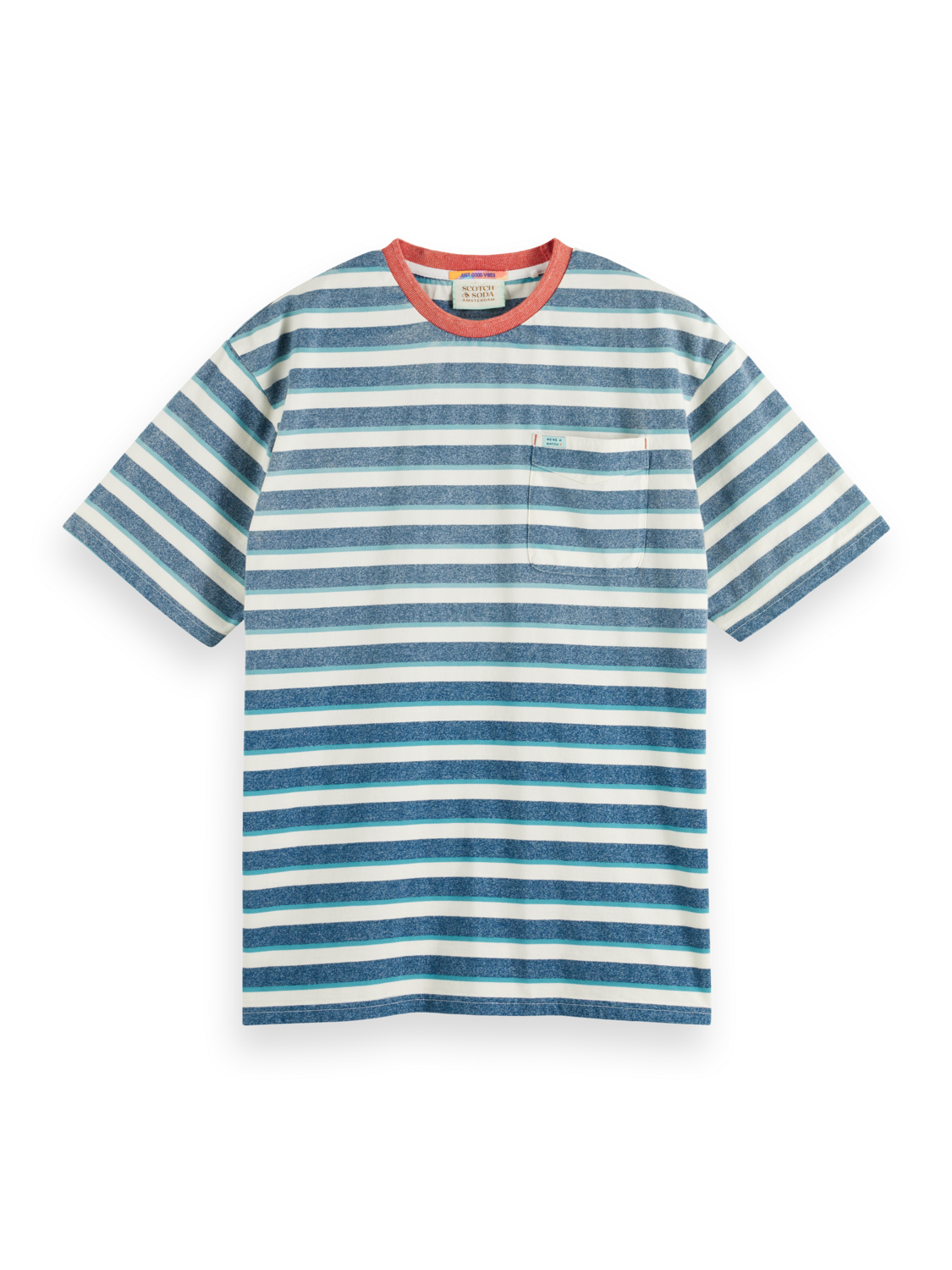 YARN DYE STRIPE POCKET T-SHIRT