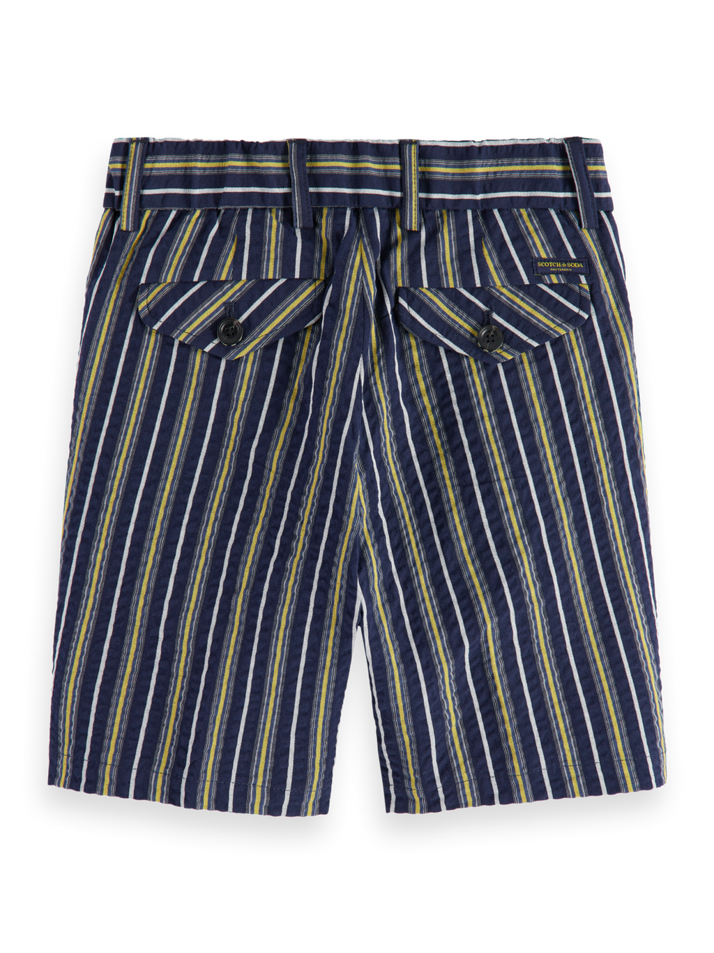 Boys LONGER LENGTH YARN-DYED STRIPE SEERSUCKER SHORTS