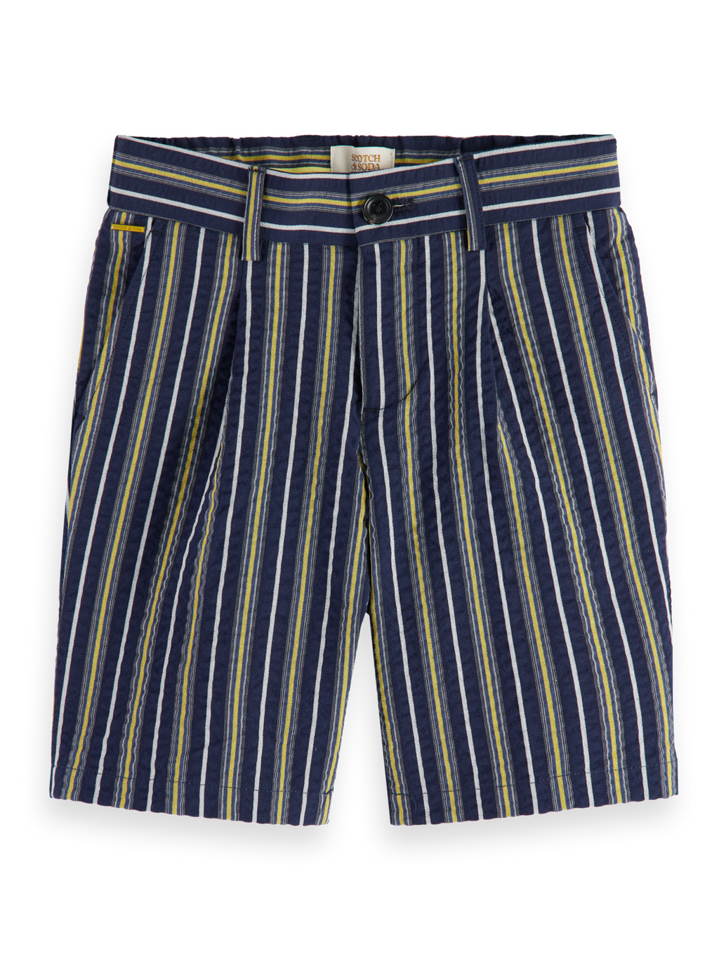 Boys LONGER LENGTH YARN-DYED STRIPE SEERSUCKER SHORTS