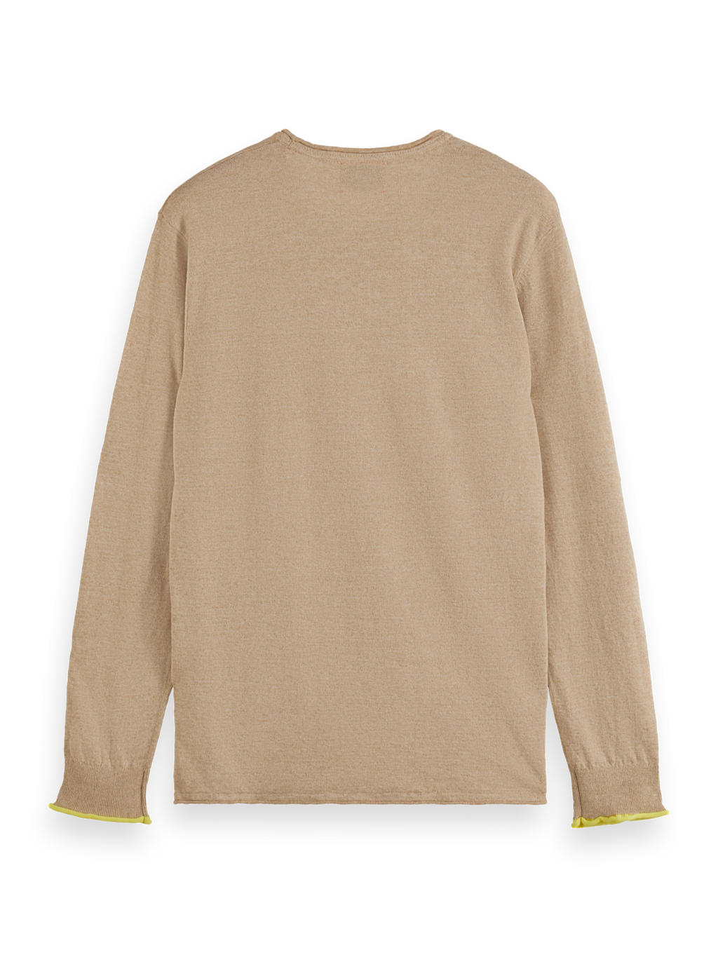 LINEN COTTON BLEND CREW NECK