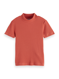 SLIM-FIT MOCK NECK T-SHIRT