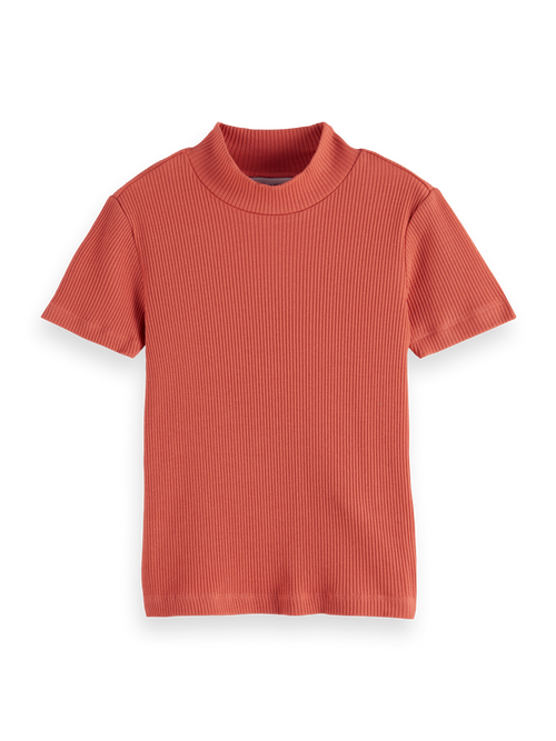 SLIM-FIT MOCK NECK T-SHIRT