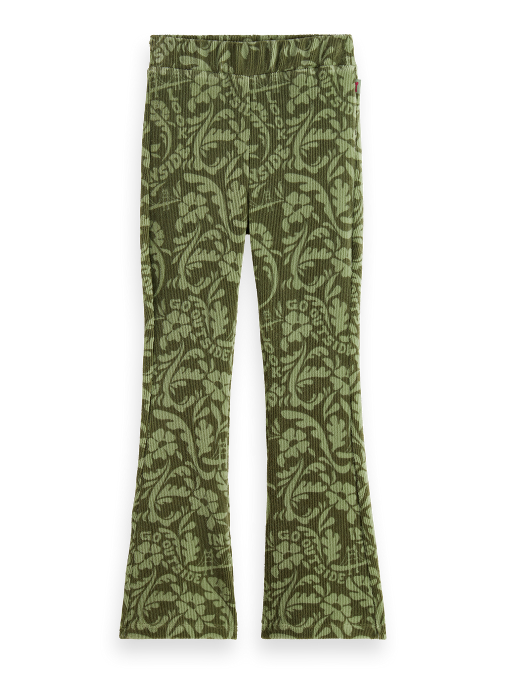 Girls ALLOVER PRINTED VELVET CORD FLARED LEGGING