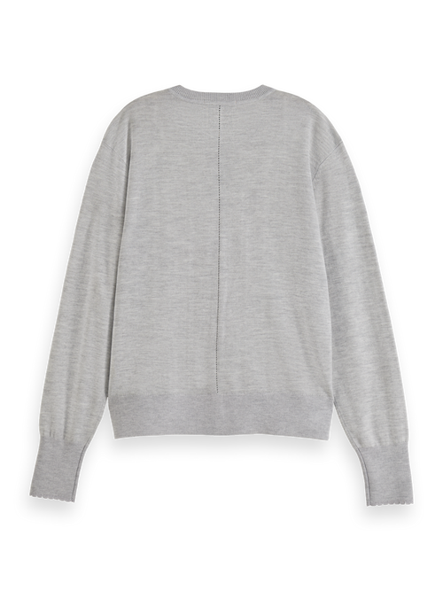 CREW NECK RELAXED CARDIGAN