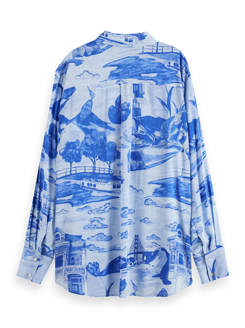 VISCOSE PRINTED RELAXED FIT SHIRT