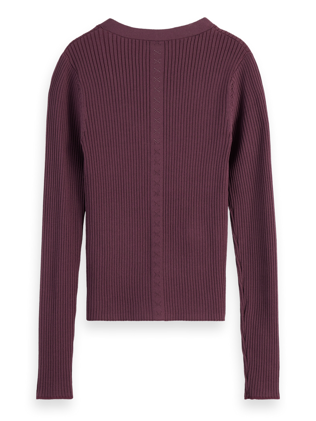 RIBBED FITTED PULLOVER