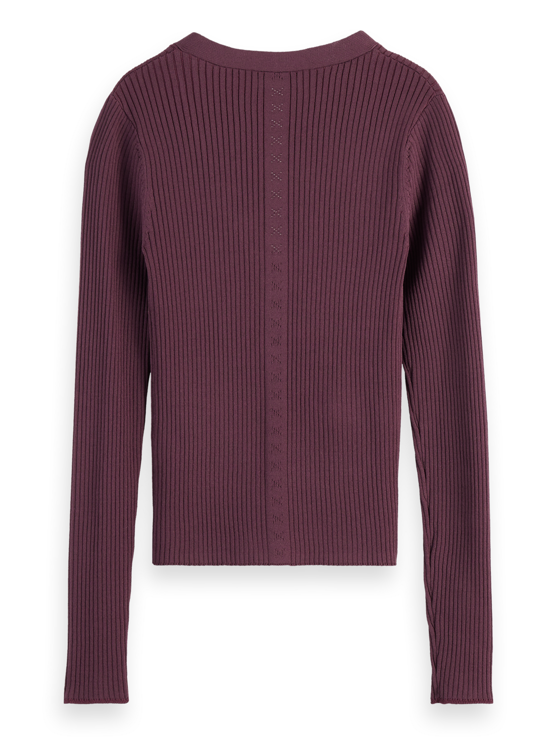 RIBBED FITTED PULLOVER