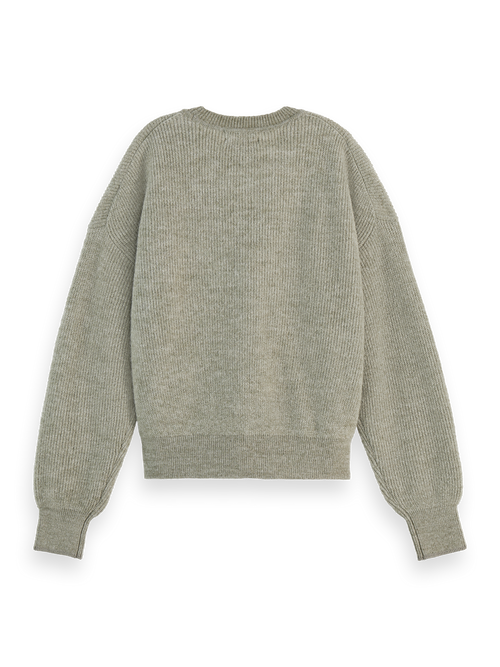 FUZZY CREW NECK PULLOVER