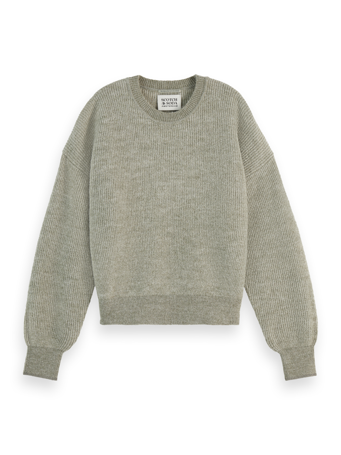 FUZZY CREW NECK PULLOVER