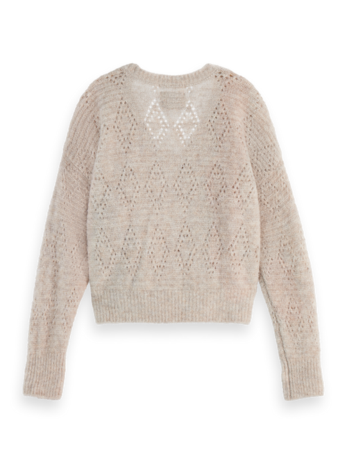 BOUCL V-NECK RELAXED PULLOVER