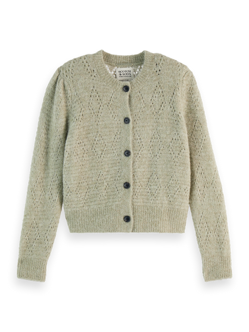 BOUCL CREW NECK CARDIGAN