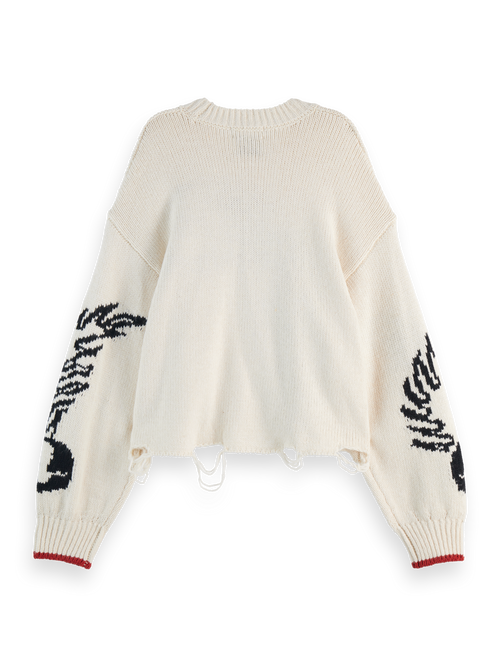 INTARSIA OVERSIZED PULLOVER