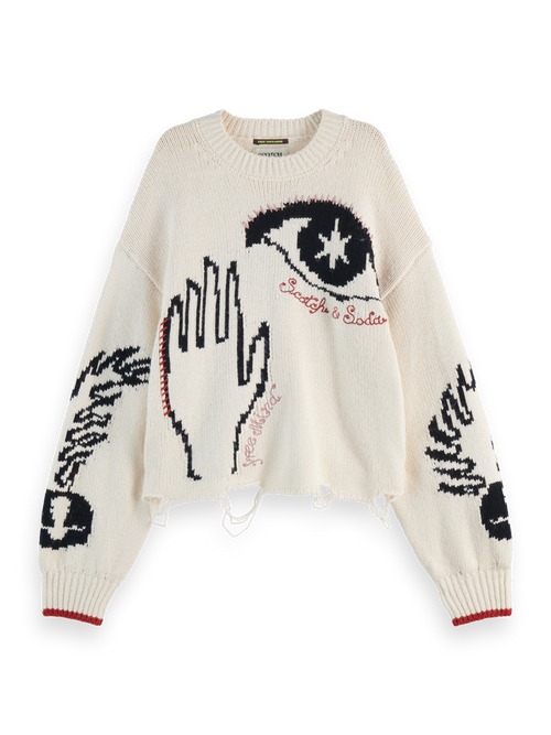 INTARSIA OVERSIZED PULLOVER