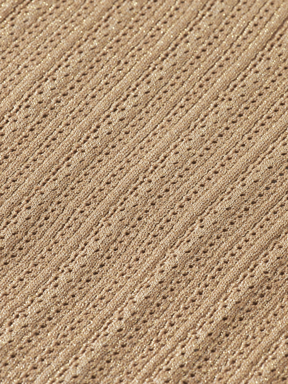 METALLIC POINTELLE FITTED PULLOVER