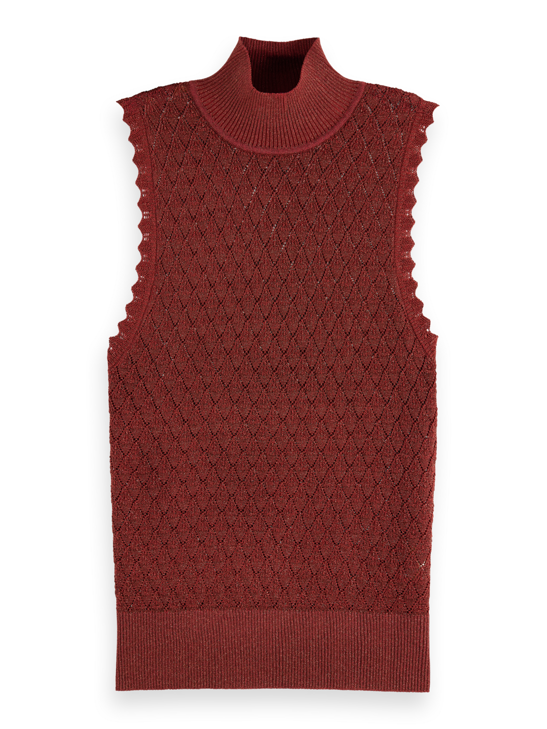 METALLIC POINTELLE KNITTED TANK