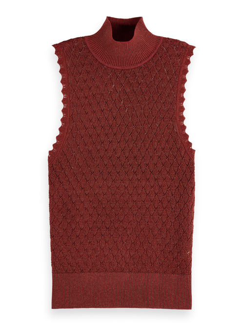 METALLIC POINTELLE KNITTED TANK