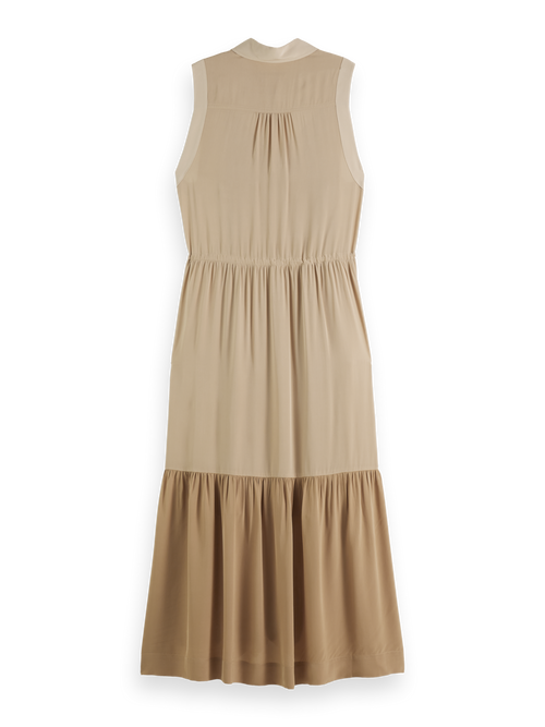 Soepelvallende maxi-utility-jurk