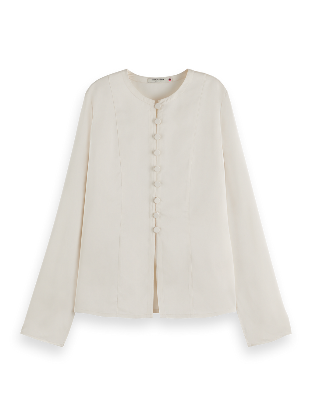 BUTTON DOWN CREPE SHIRT
