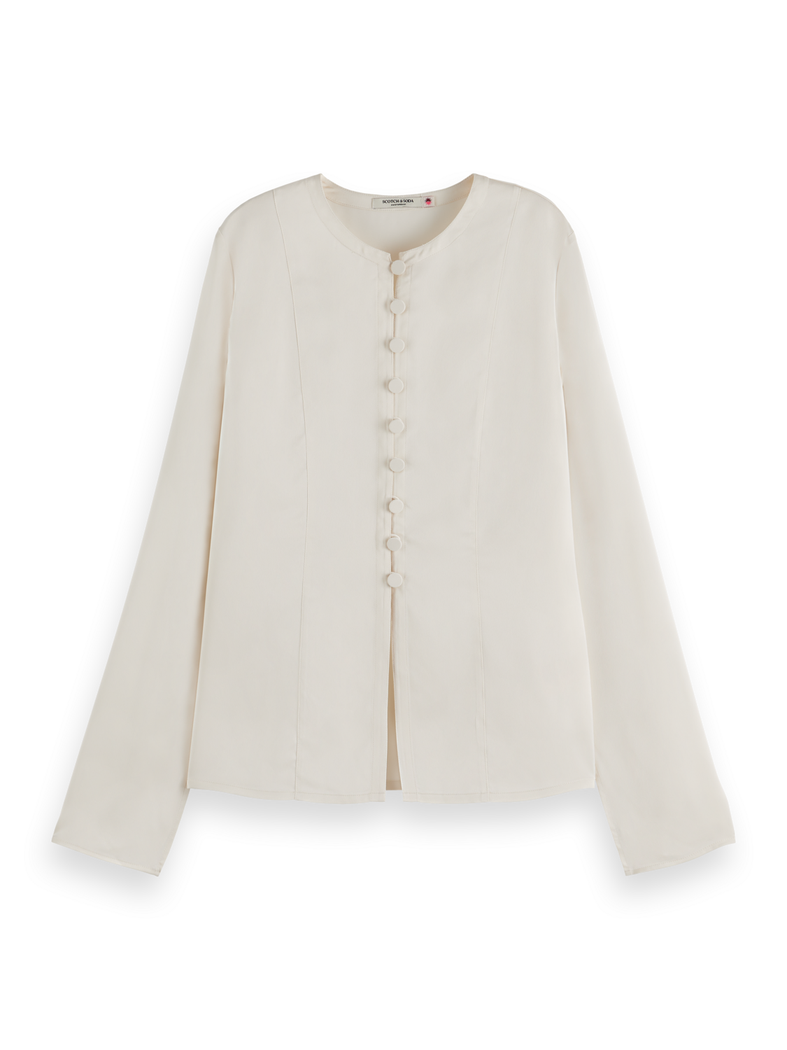 BUTTON DOWN CREPE SHIRT