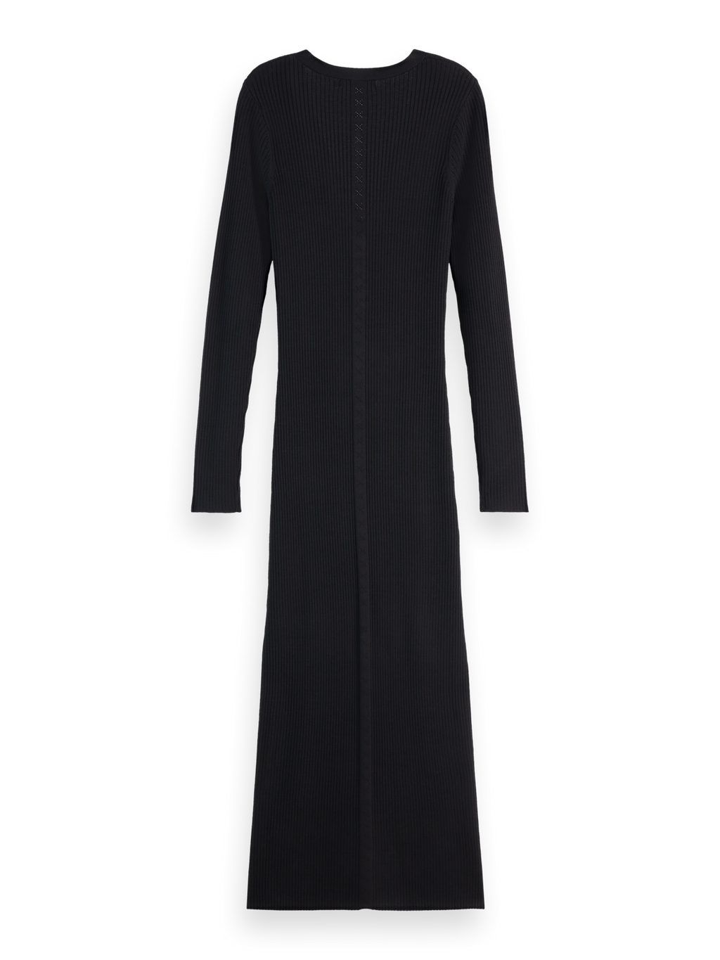 RIBBED KNITTED MIDI DRESS
