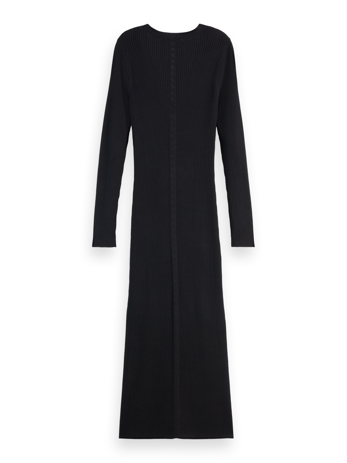 RIBBED KNITTED MIDI DRESS