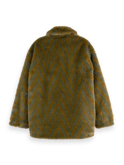 A-LINE FAUX FUR COAT