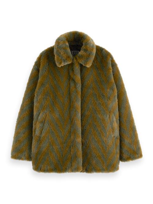 A-LINE FAUX FUR COAT