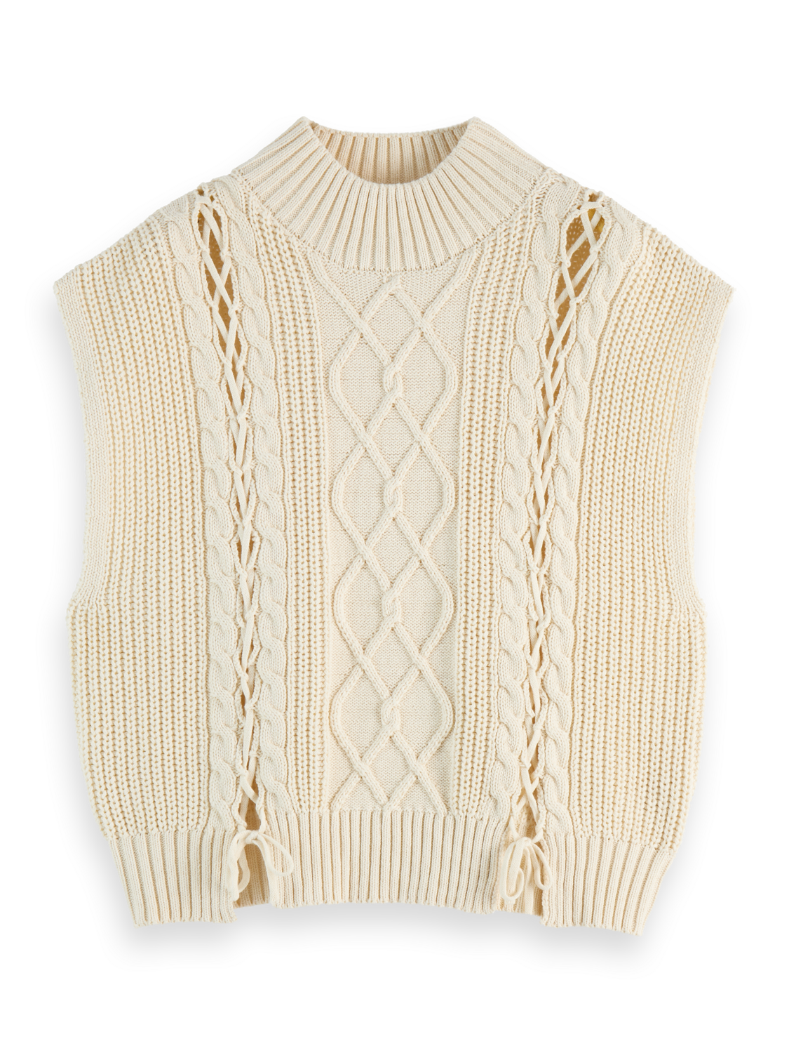 CABLE STITCH FUNNEL NECK SPENCER