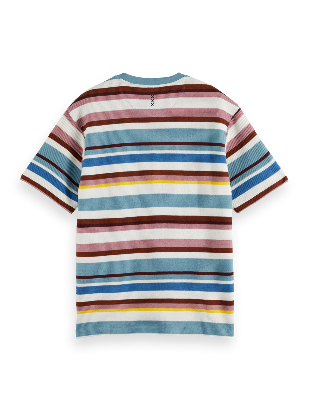 RELAXED FIT TEXTURED STRIPED T-SHIRT