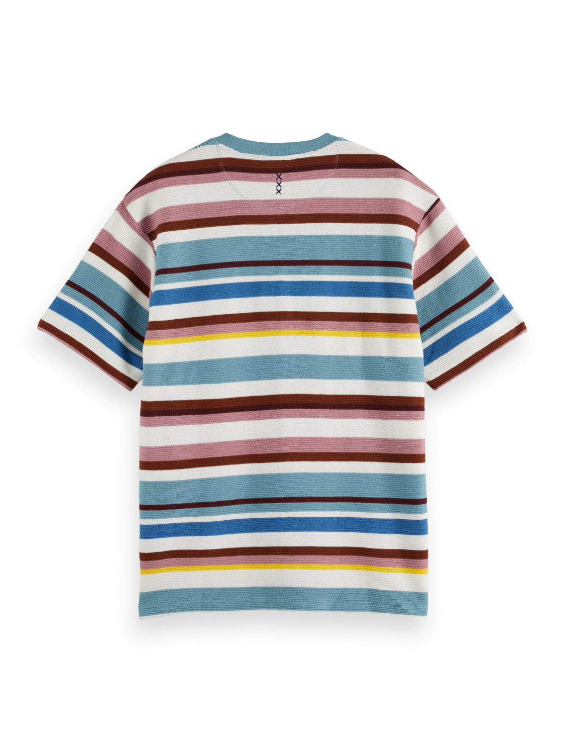 RELAXED FIT TEXTURED STRIPED T-SHIRT