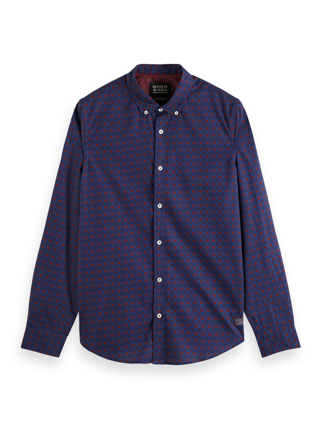 SLIM FIT DITSY AOP SHIRT