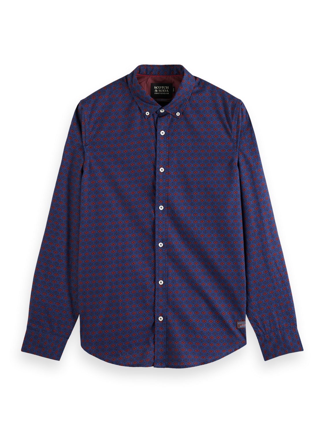 SLIM FIT DITSY AOP SHIRT