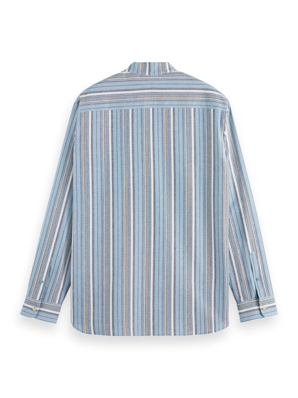 RELAXED FIT STRUCTURED MULTICOLOR STRIPE SHIRT