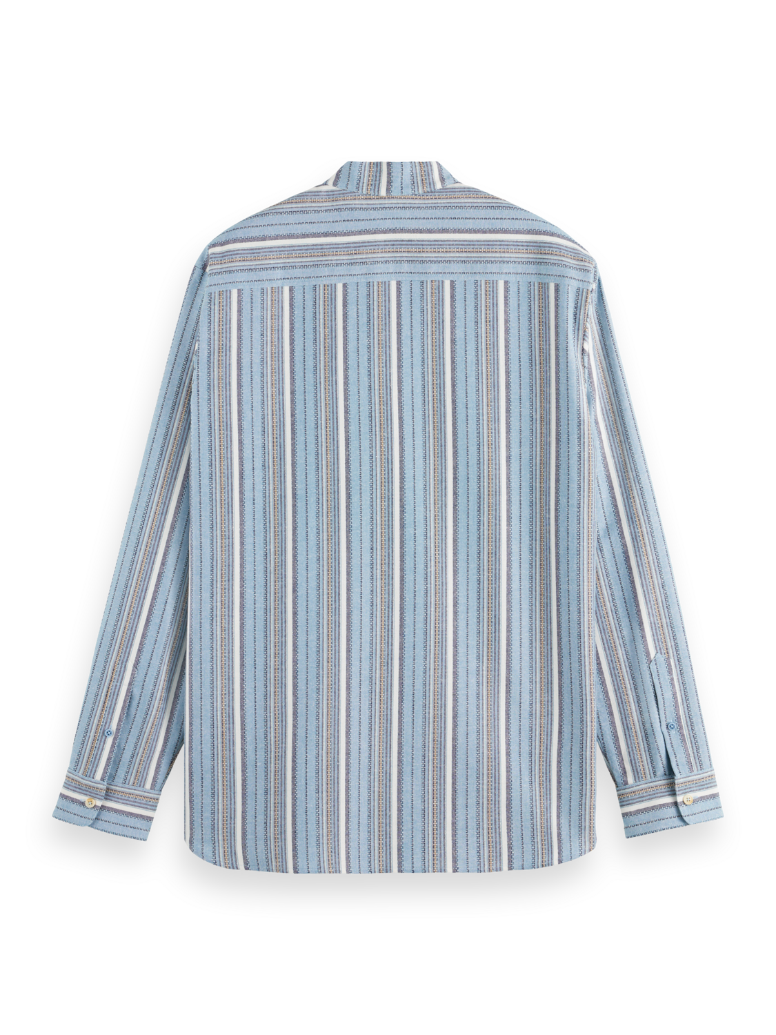 RELAXED FIT STRUCTURED MULTICOLOR STRIPE SHIRT